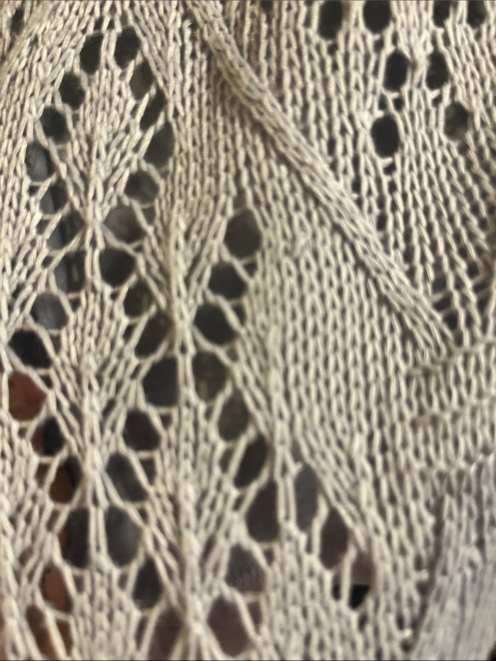 High-Waist Crochet Knit Shorts in Light Taupe - Picture 6 of 8